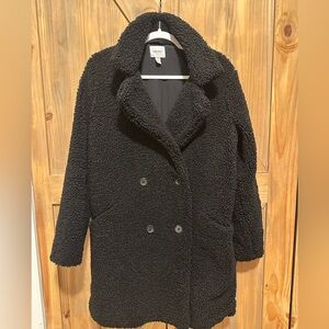 Nine West Teddy Bear Black Jacket 
Size Mesium